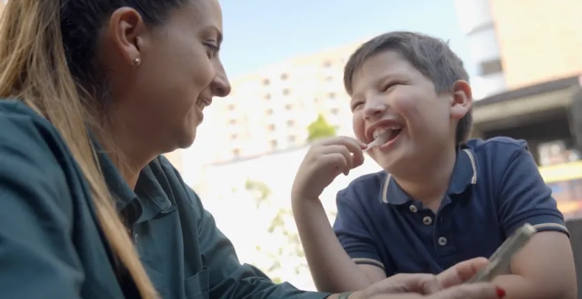 Jenny sharing her son Martín’s dengue experience and the challenges her family faced